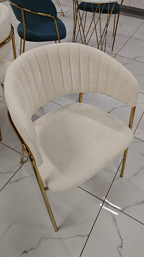 Стул на металлокаркасе Kamelia зеленый / золото из шоурума 10